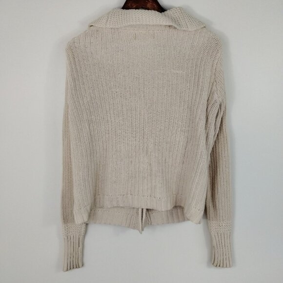 Denim &Supply Ralph Lauren Toggle Cardigan Size Small Ivory Ribbed Cotton - Picture 9 of 9